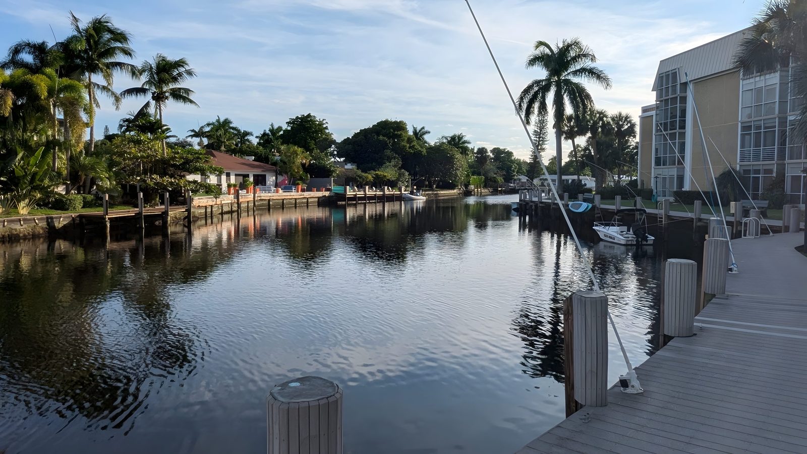 The Middle River seen from the boardwalk at River Terrace.