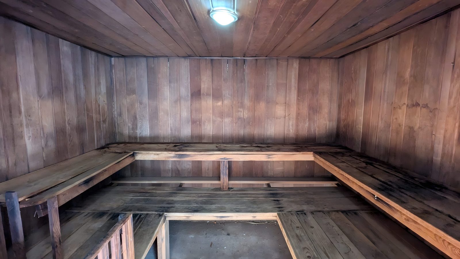 The cedar sauna.