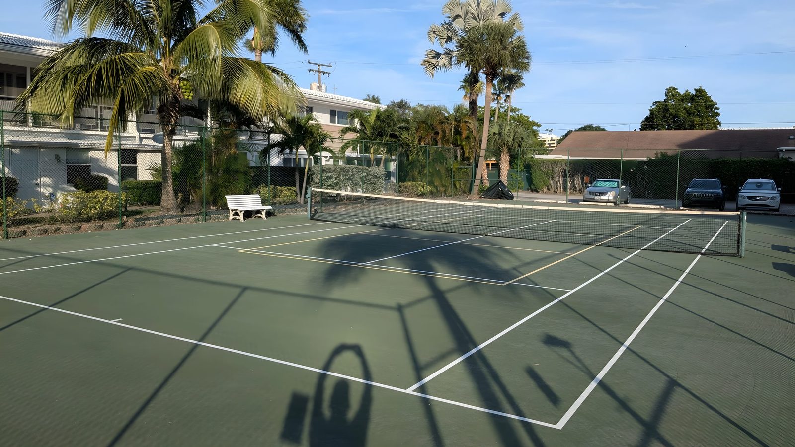 The tennis court at the Middle River Club.